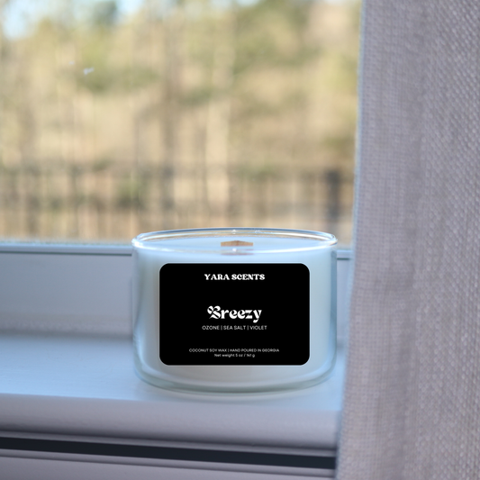 BREEZY | 5 oz. Wood Wick Coconut Soy Candle