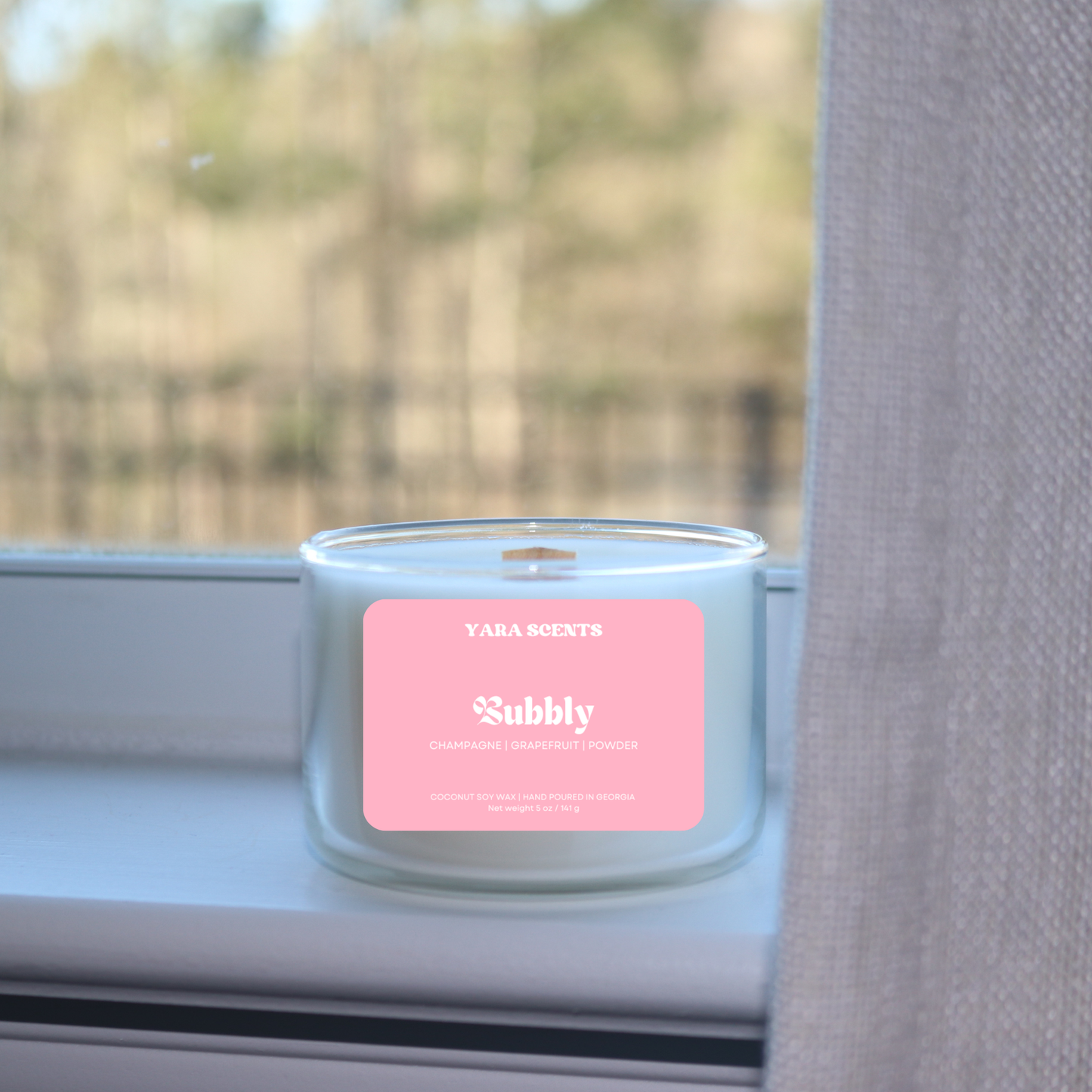 BUBBLY | Wood Wick Coconut Soy Candle