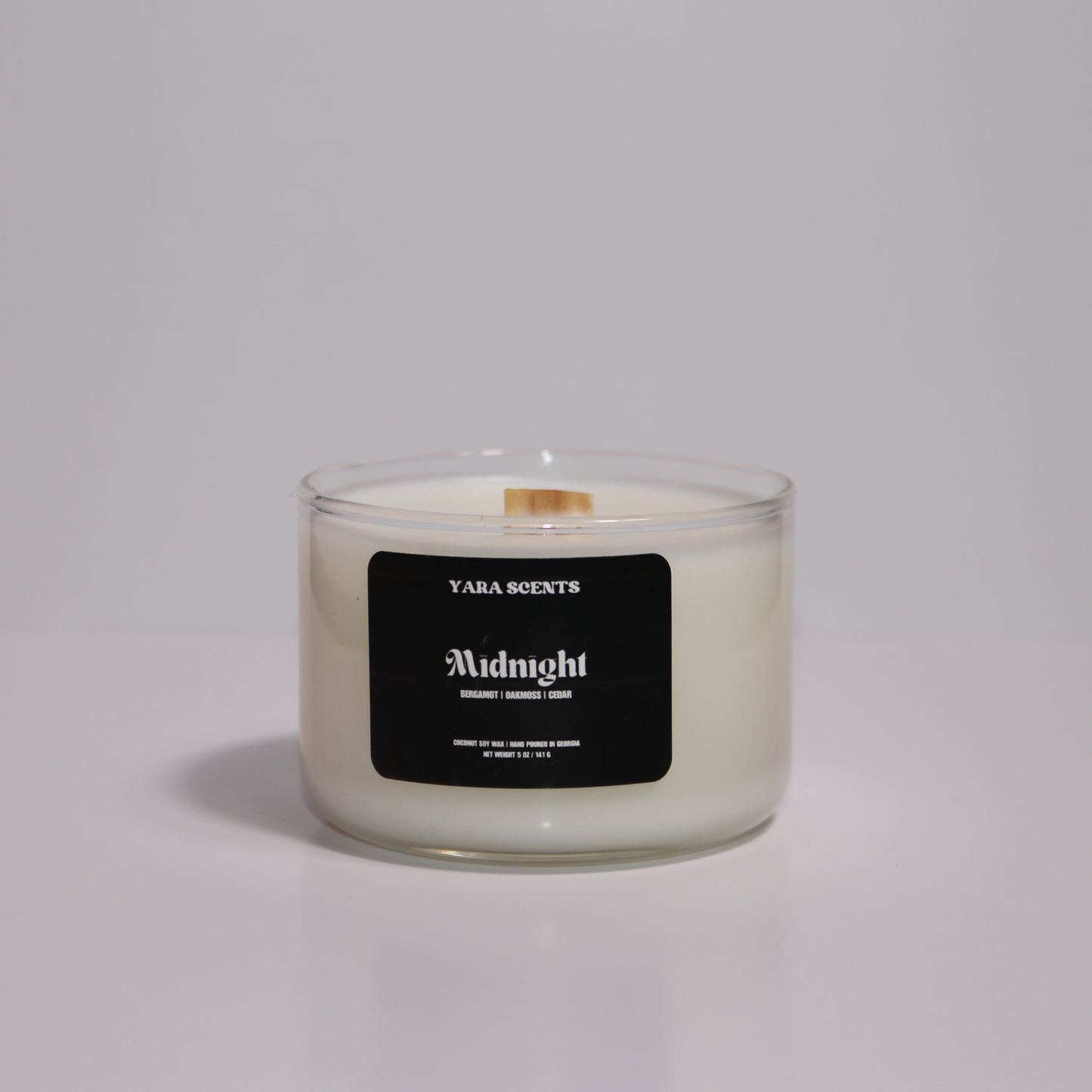 MIDNIGHT | 5 oz. Wood Wick Coconut Soy Candle